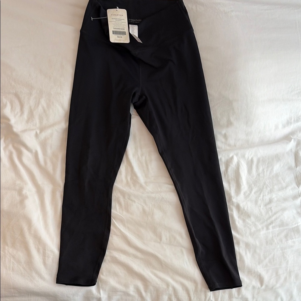 Fabletics Black Powerhold High-Waisted Leggings 7/8 NWT